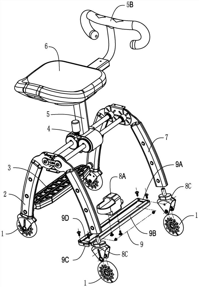 A steering system, a booster mechanism and a sports equipment