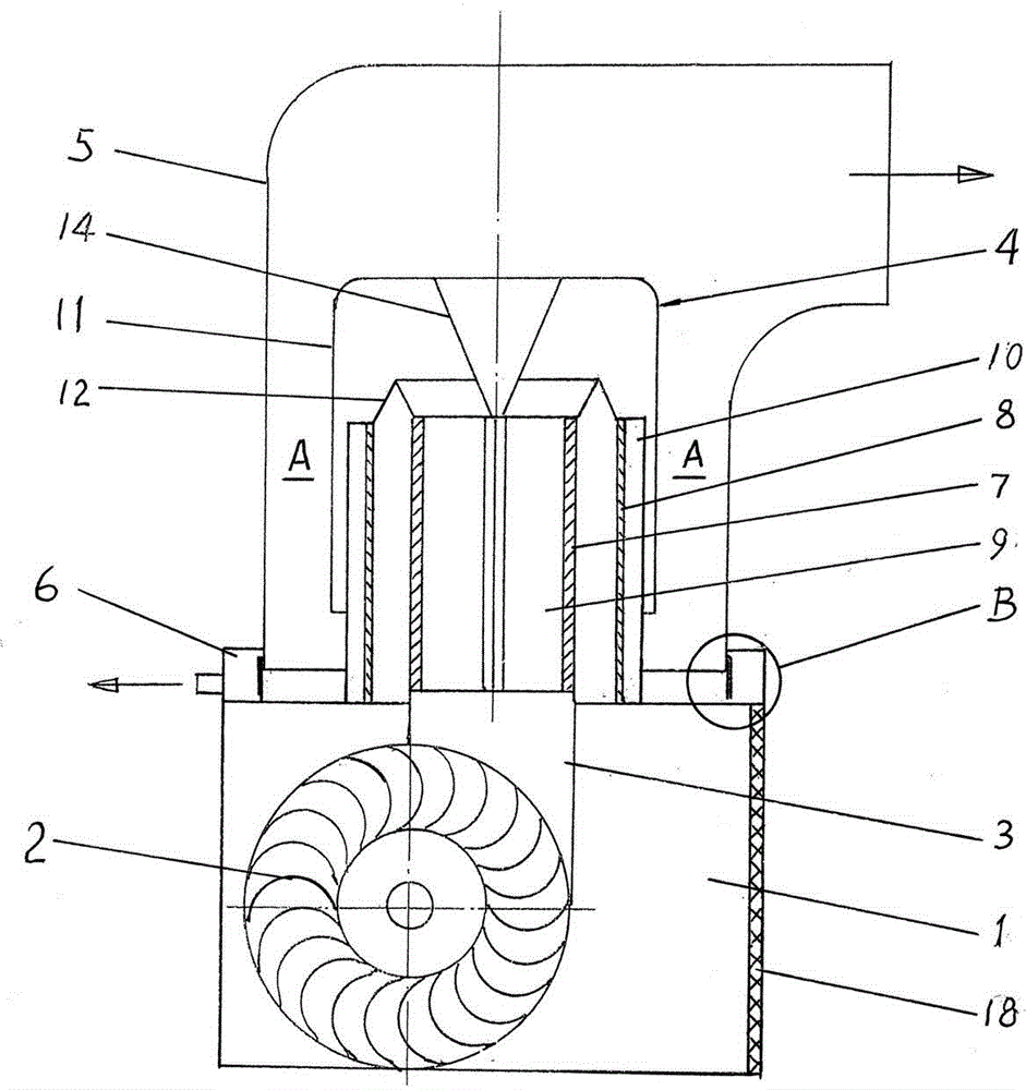 Pressure-impacting centrifugal dehumidifier with guiding and adsorbing device