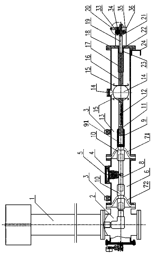 Test research device used for electrical performance research on mixed gas of high-voltage electrical equipment