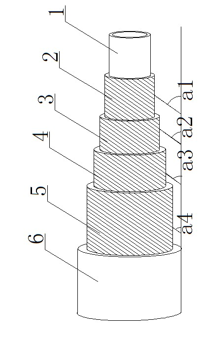 Pulse-resistant steel-wire winding hydraulic rubber pipe