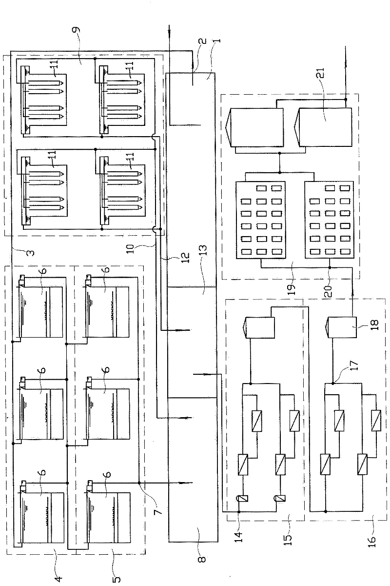 Method and device for preparing make-up water for power station boilers from municipal reclaimed water