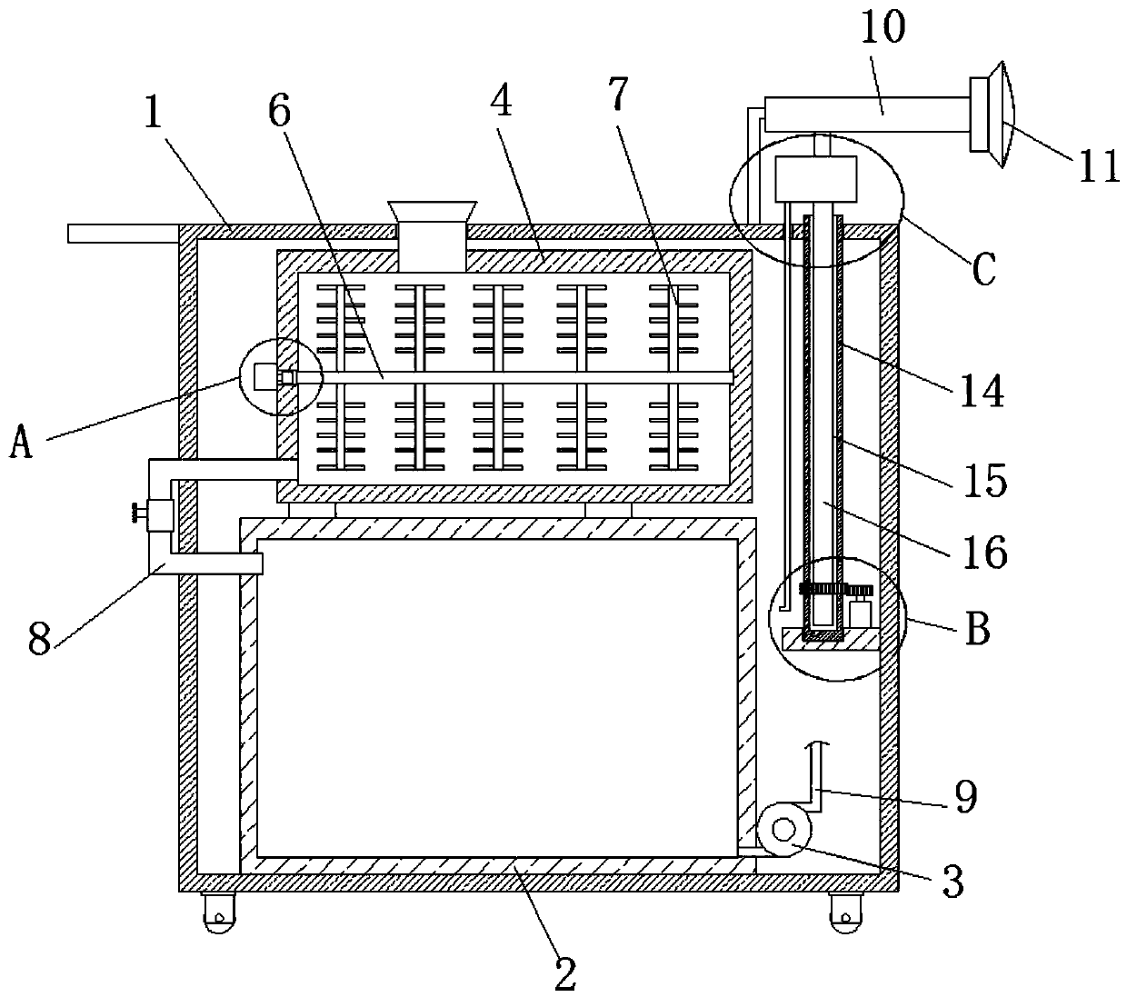 Disinfectant spraying device for inpatient wards in department of infectious diseases