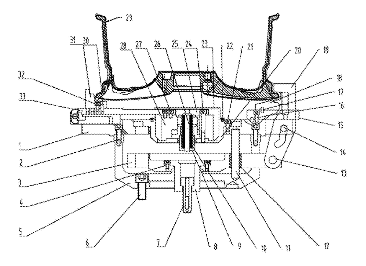 Vehicle wheel lathe fixture