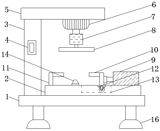 Valve grinding machine with good fixing effect