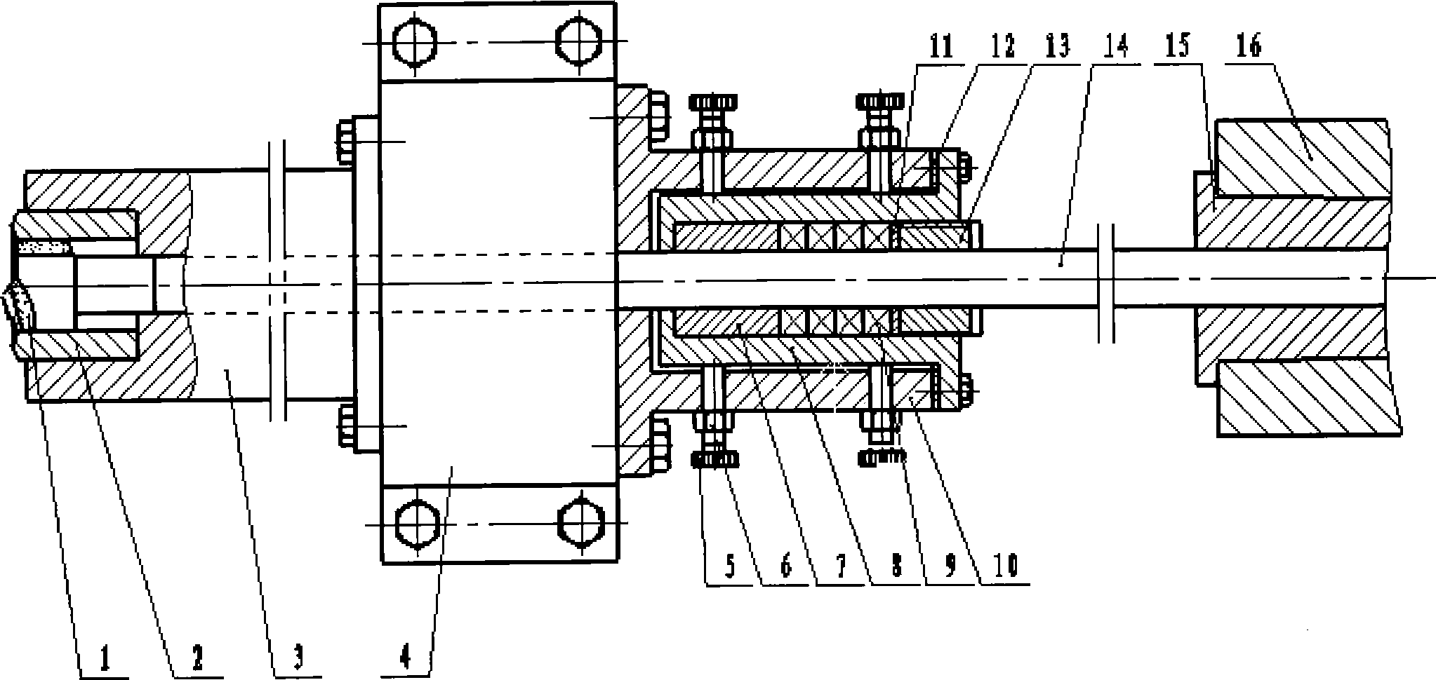 Hole pitch error correction system for numerical control multi-spindle deep hole drilling machine