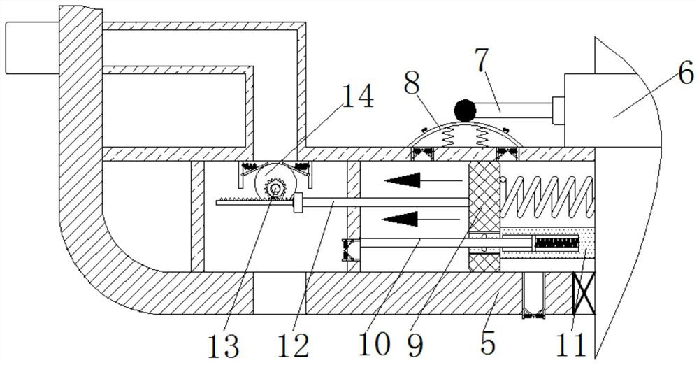 Abrasion-preventing centrifugal protection device for main shaft of vertical machining center