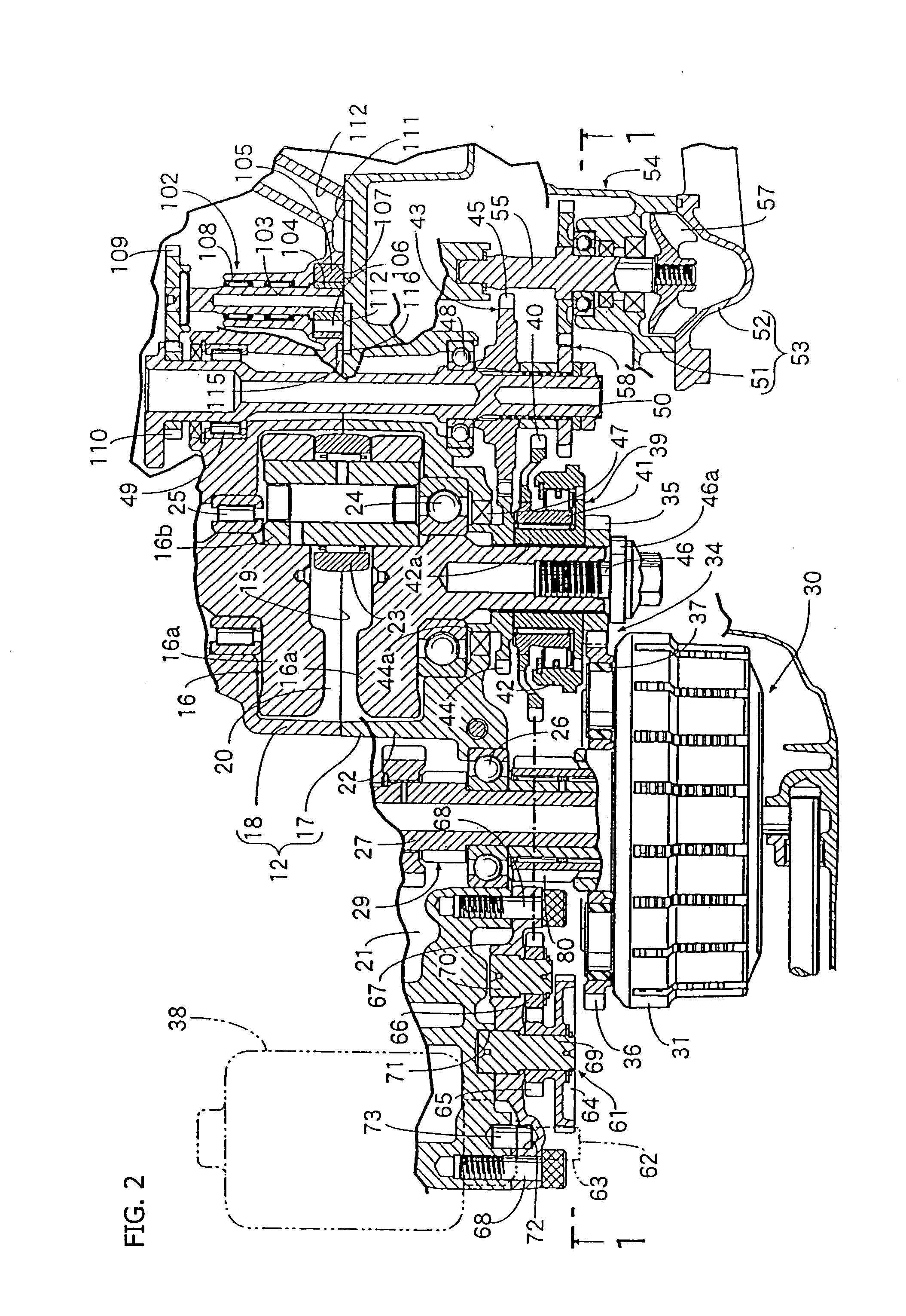 Lubricating structure for an engine