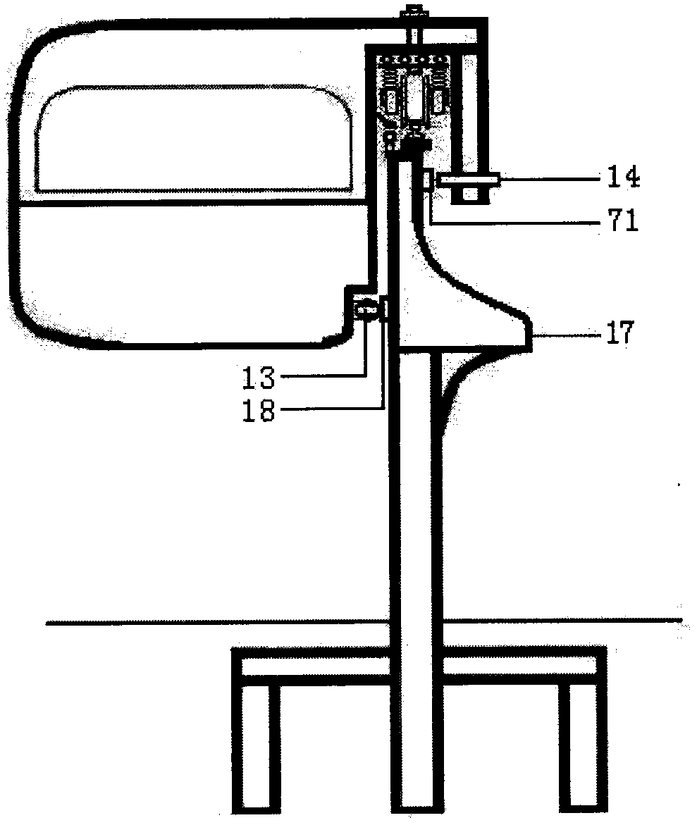 Monorail two-way bus system using median