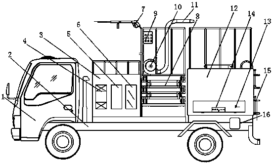 Climbing cleaning operation vehicle