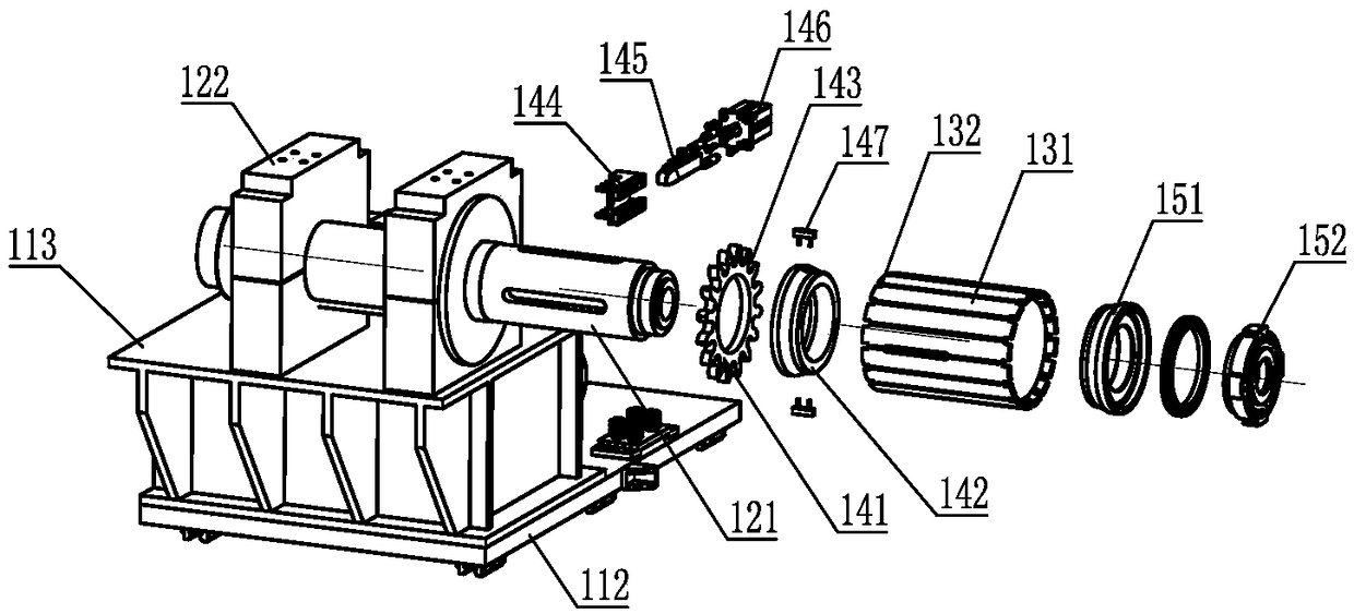 Amorphous thin strip winding machine