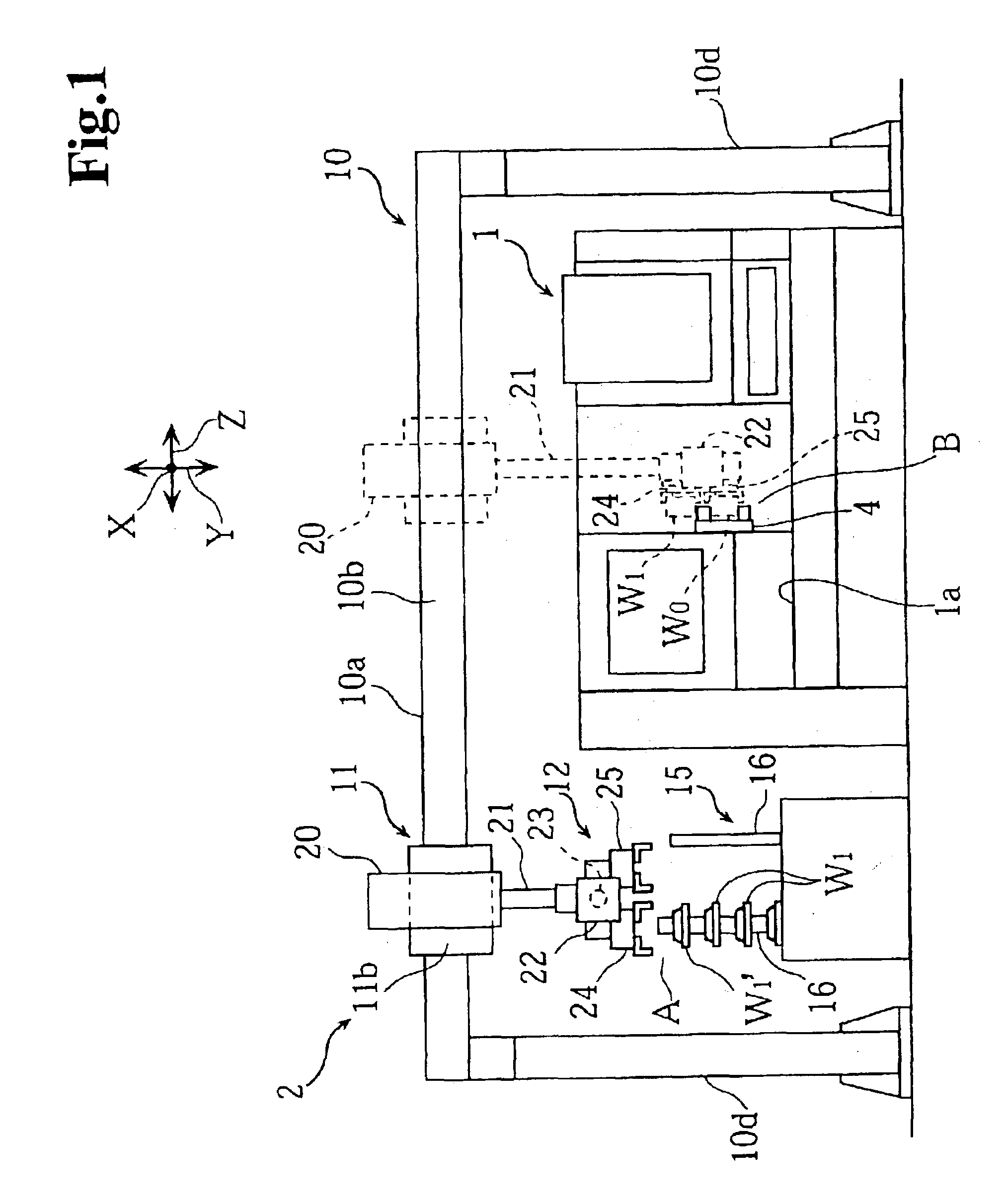 Workpiece transfer device for machine tools