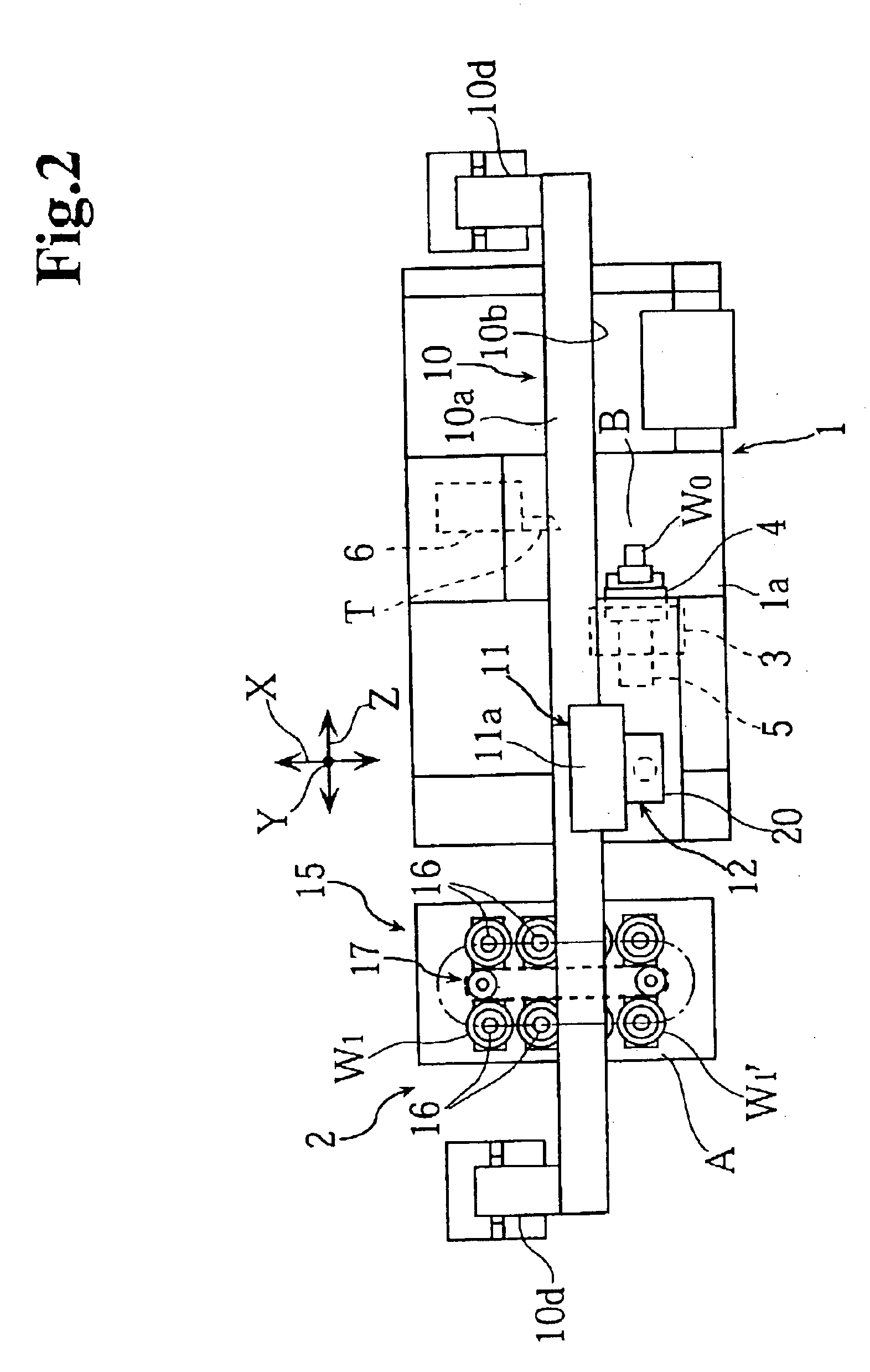 Workpiece transfer device for machine tools