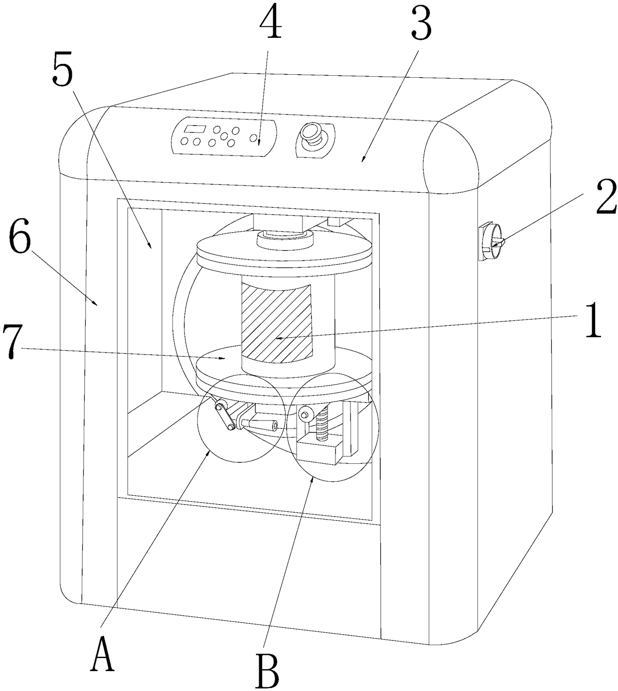 Vibratory paint stirring device for clamping-turning and hanging-rotation of printing ink paint bucket