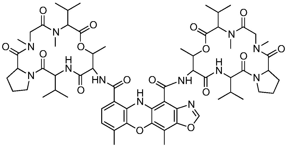 Actinomycin compound as well as preparation method and application thereof