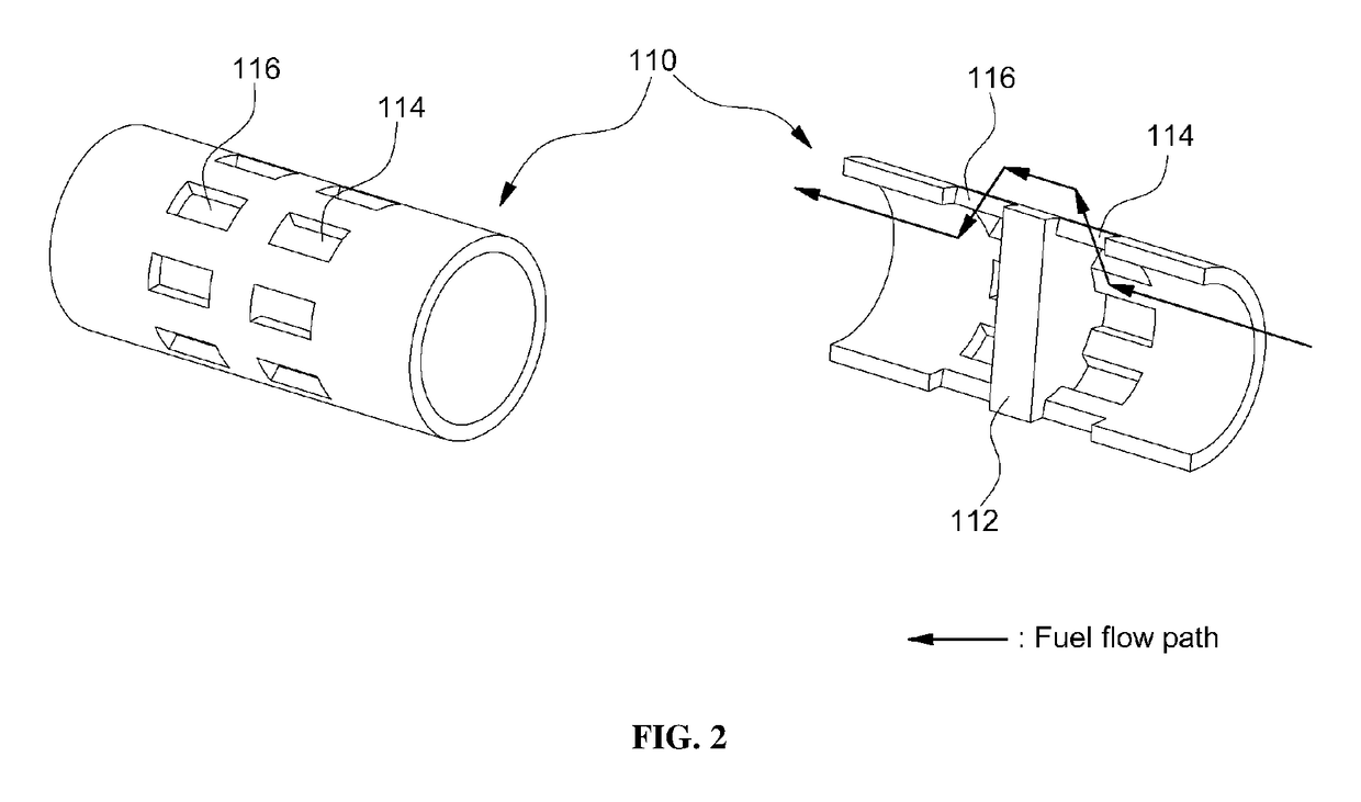 Quick connector of fuel transfer line