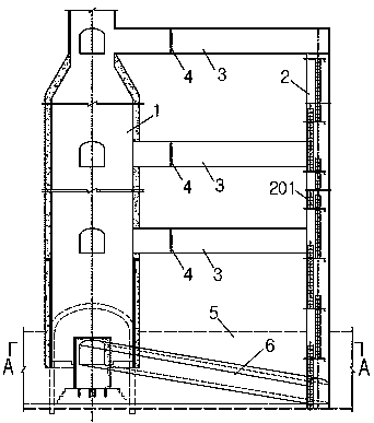 High-efficiency ore drawing process system for ore draw shaft