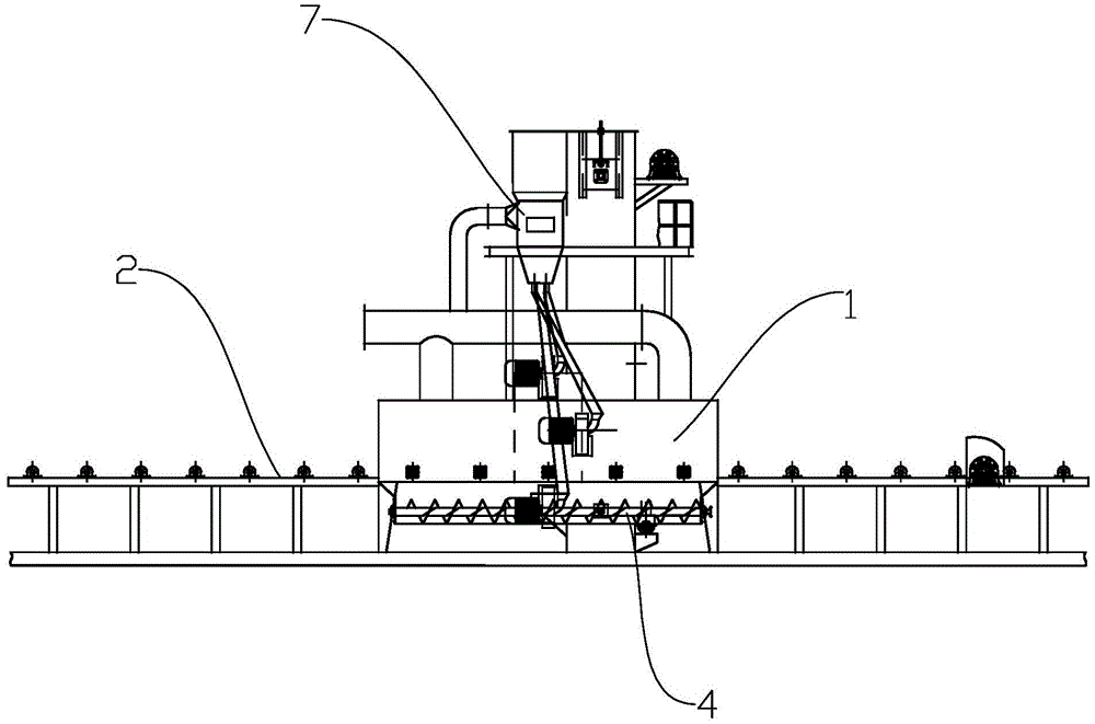 Shot blasting machine special for outer wall of cylinder steel pipe