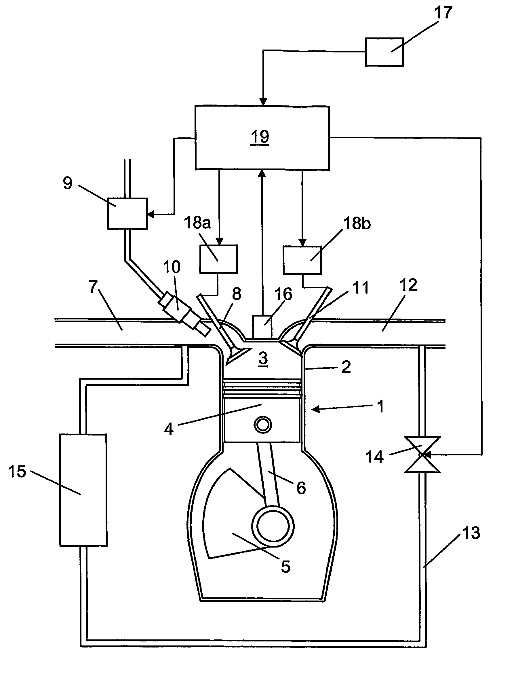 Arrangement and method for controlling a combustion engine