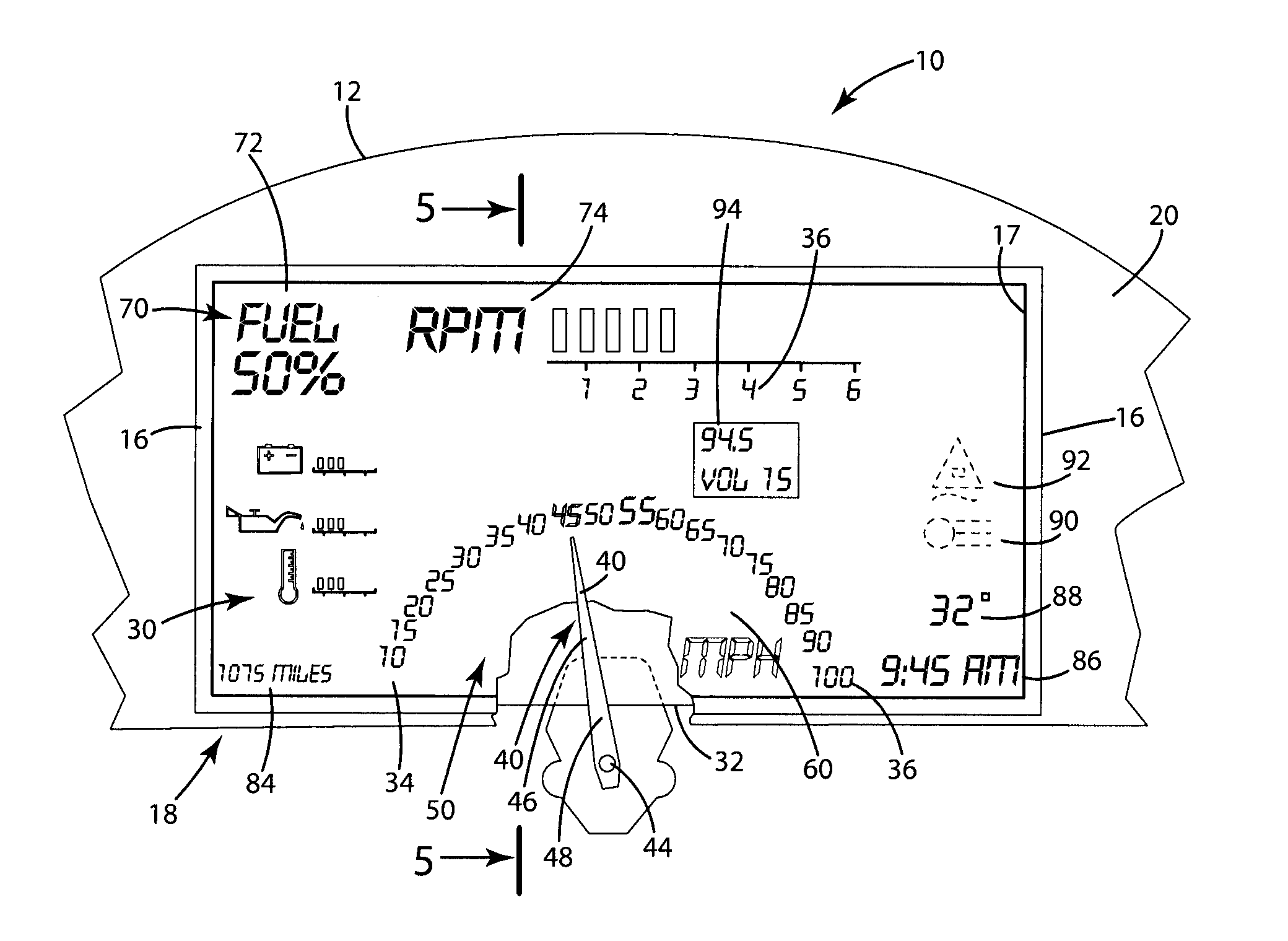 Hidden Offset Pointer Over Reconfigurable Display