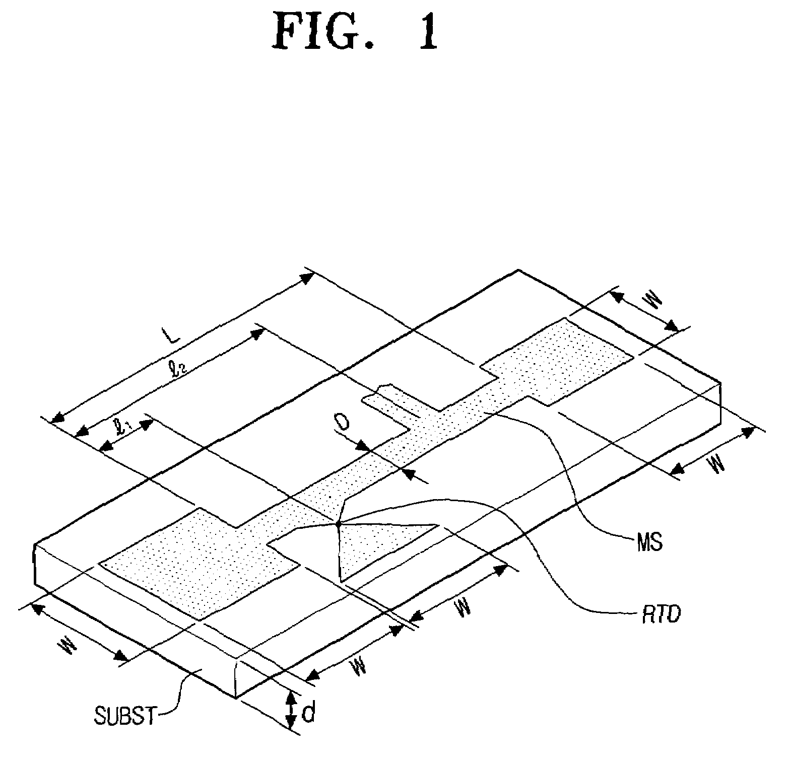 Microstrip stabilized quantum well resonance-tunneling generator for millimeter and submillimeter wavelength range