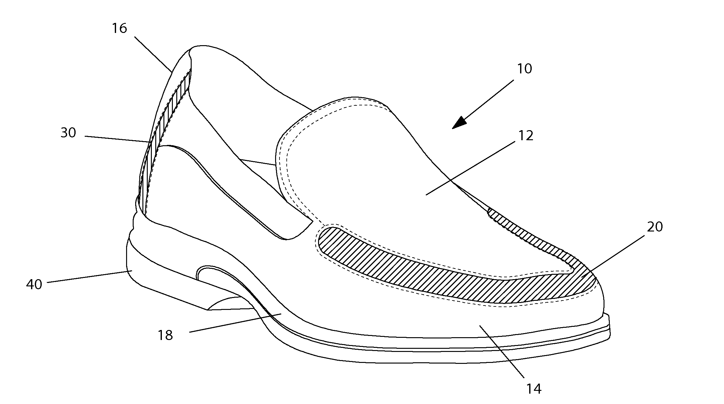 Expandable shoe