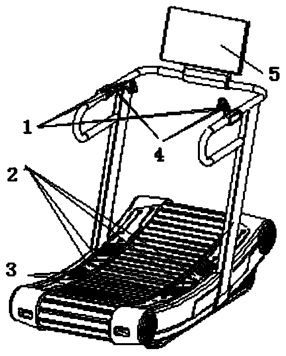 Intelligent exercise treadmill with physical health data detection function and control method of such intelligent exercise treadmill