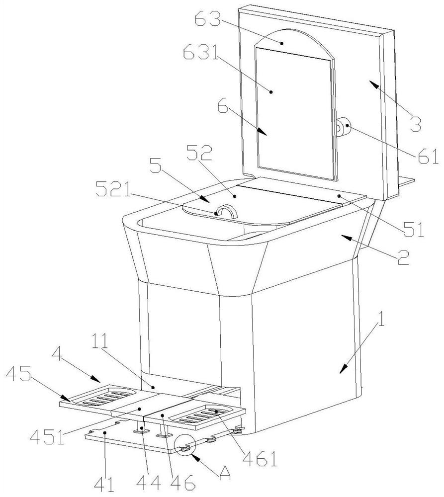 An assisted defecation type toilet