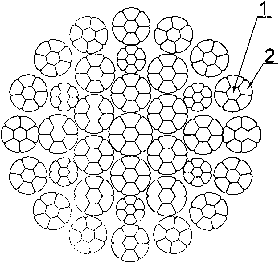 Steel wire rope for rotary drilling machine and preparation method thereof