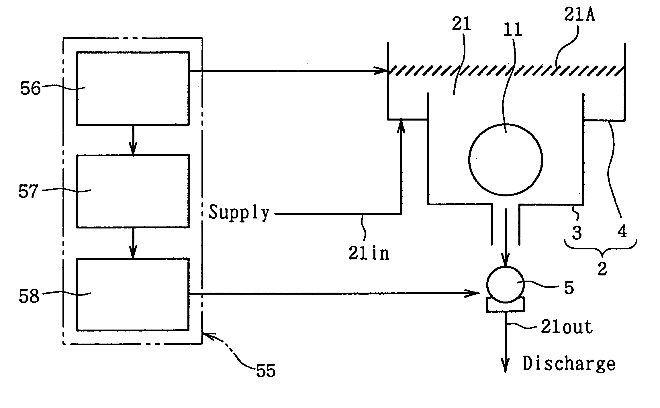 Chemical treating apparatus and flow rate controlling method thereof