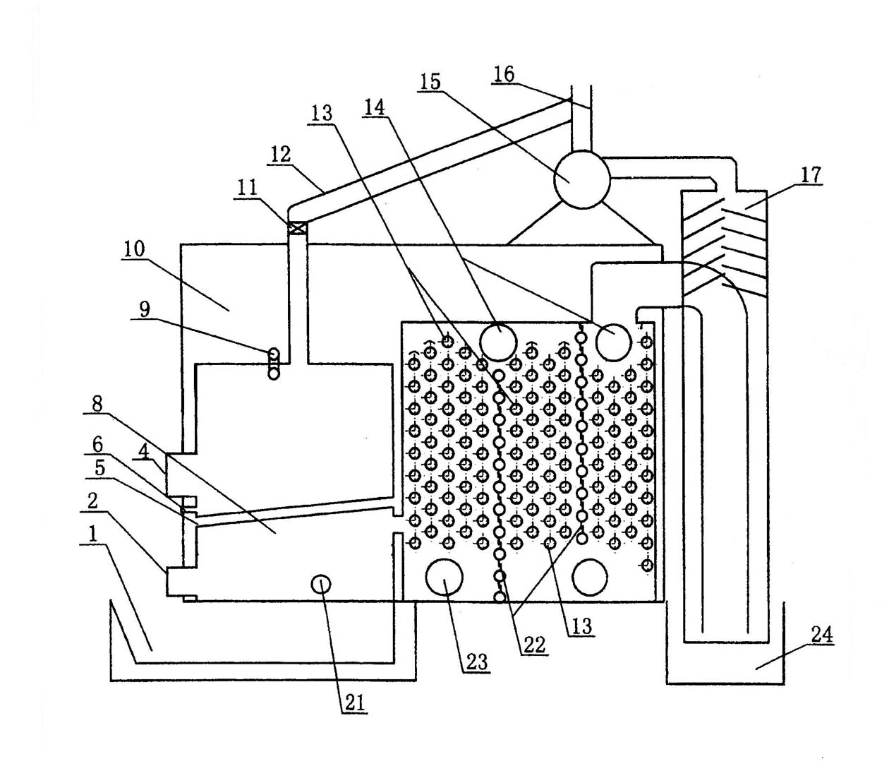 Multi-hearth full-anti-burning coal gasification boiler