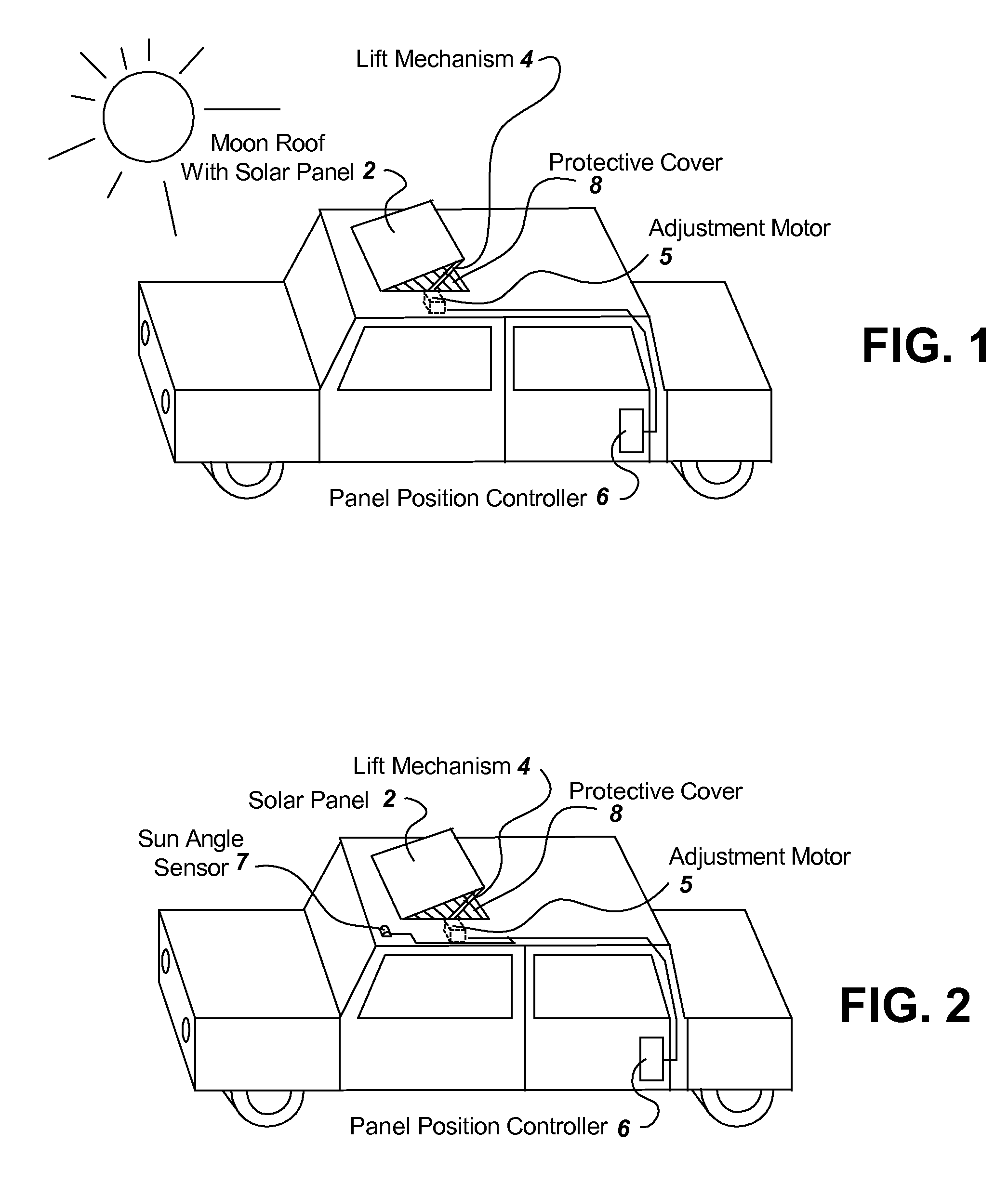 Hybrid vehicle with adjustable modular solar panel to increase charge generation