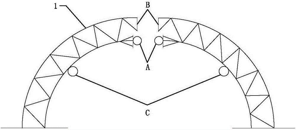 Movable arch form structure and installation method therefor