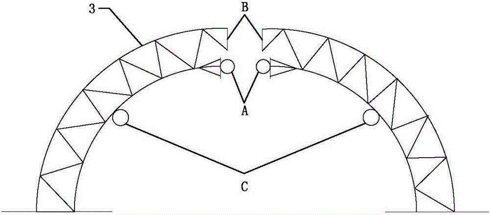 Movable arch form structure and installation method therefor