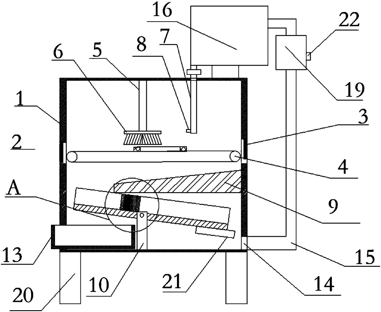 Dust-removing device for ceramic production line