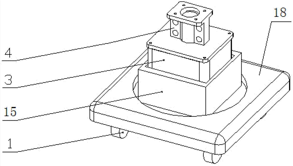 Automatic vertical support of close-range seed implantation robot