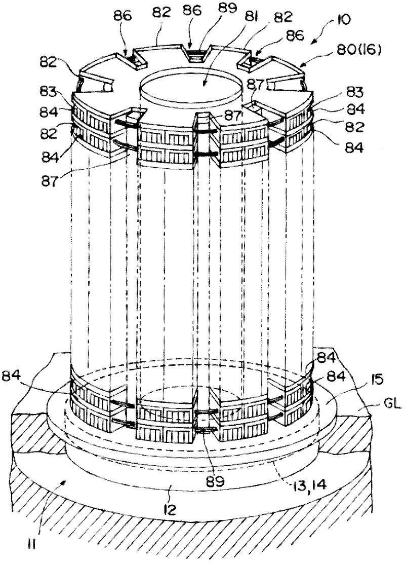 Rotation seismic isolation device for buildings and rotation seismic isolation building structure