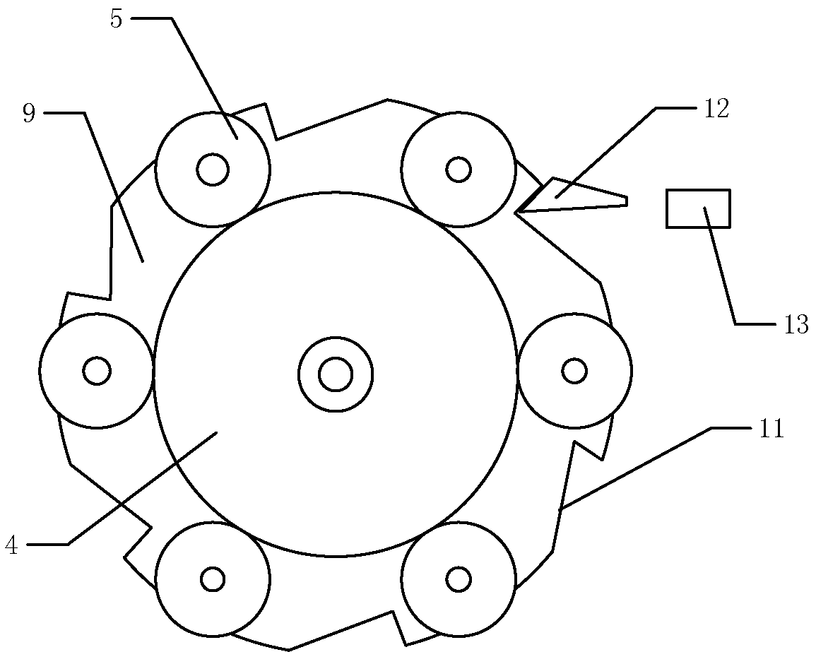 Station switching device for processing interior doors