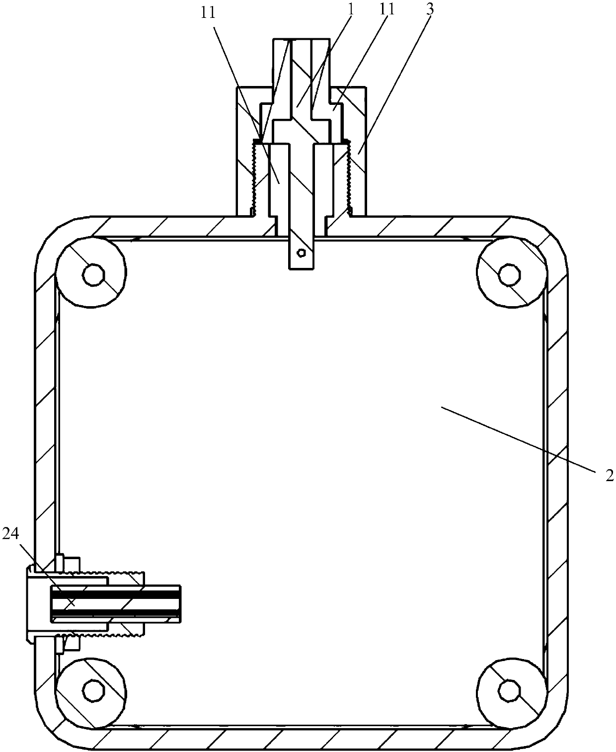 Integrated sensor in injection molding die, and injection molding die