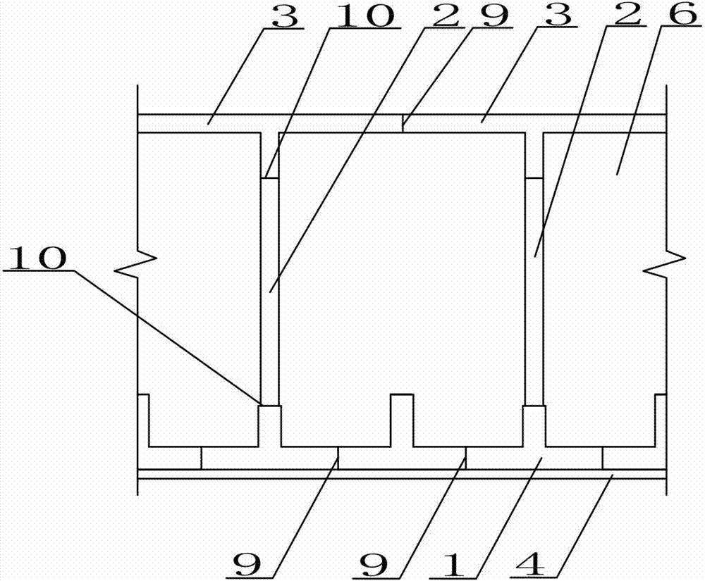 Deeply-buried pool construction method for gridded underground continuous-wall foundation pit support