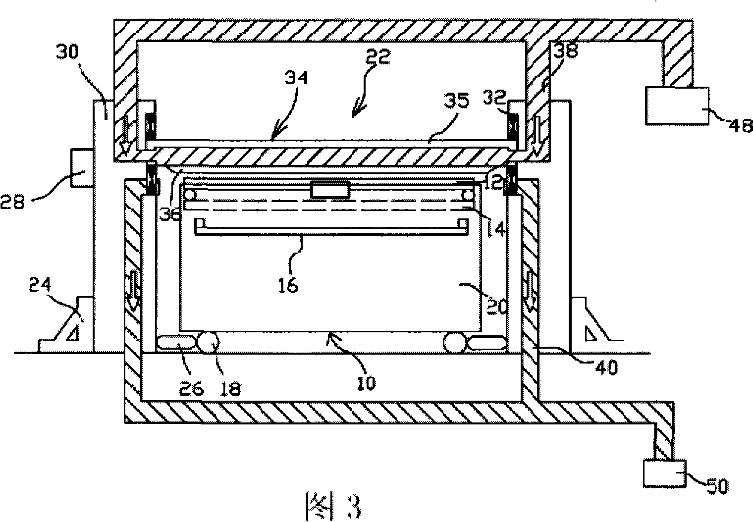 Gantry type light shield cleaning device