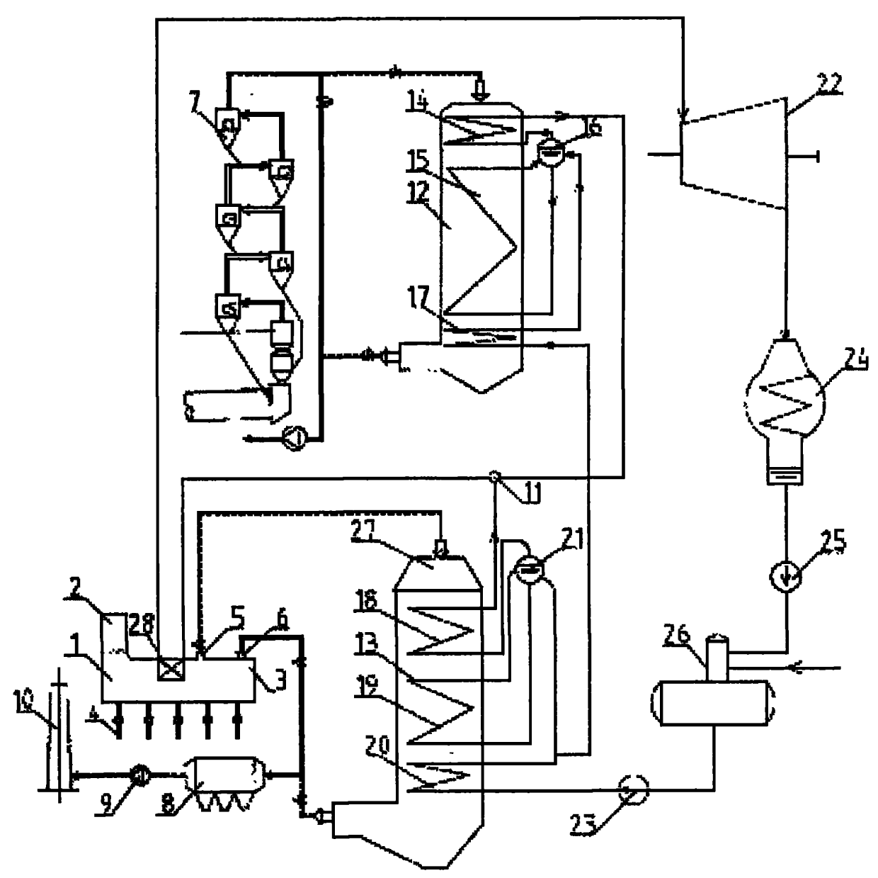 Pure medium-low temperature waste heat generating system in cement kiln