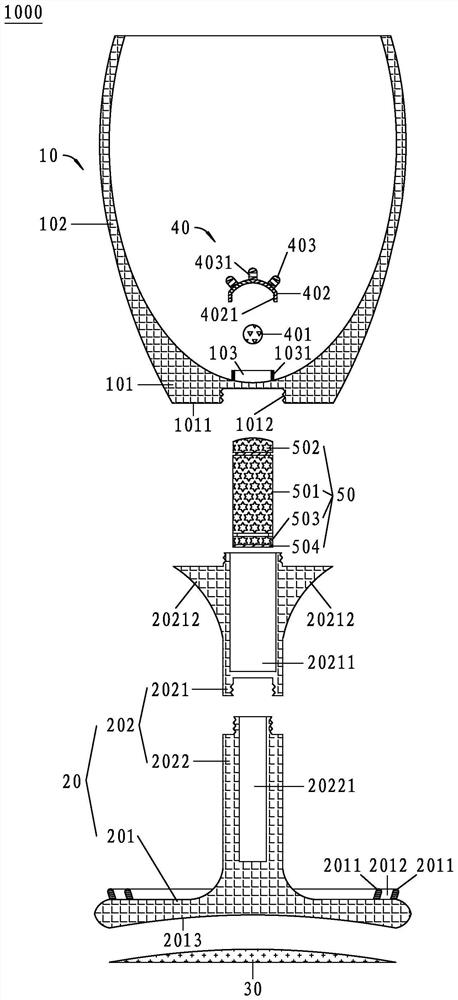 Split multifunctional goblet