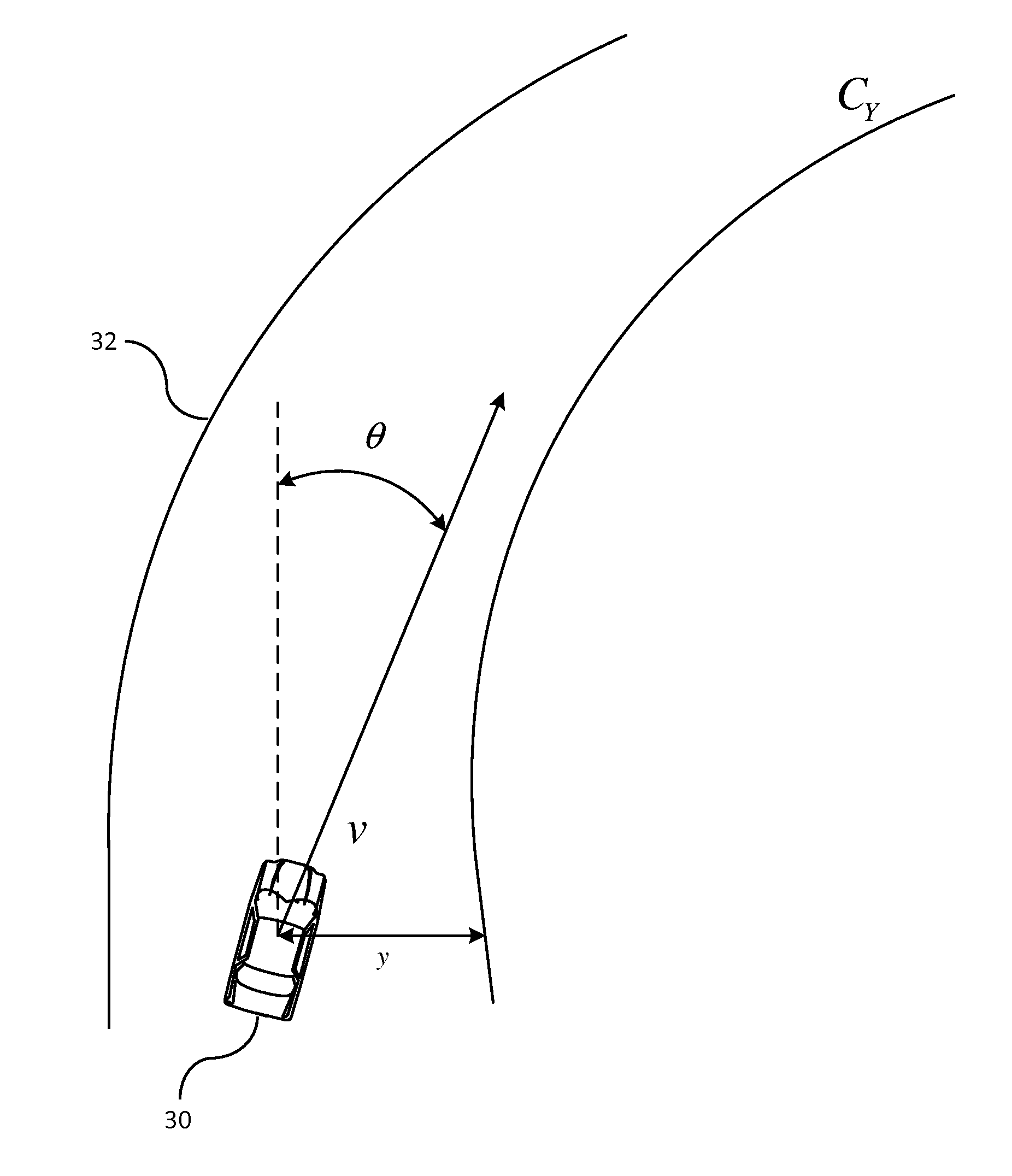 Method of misalignment correction and diagnostic function for lane sensing sensor