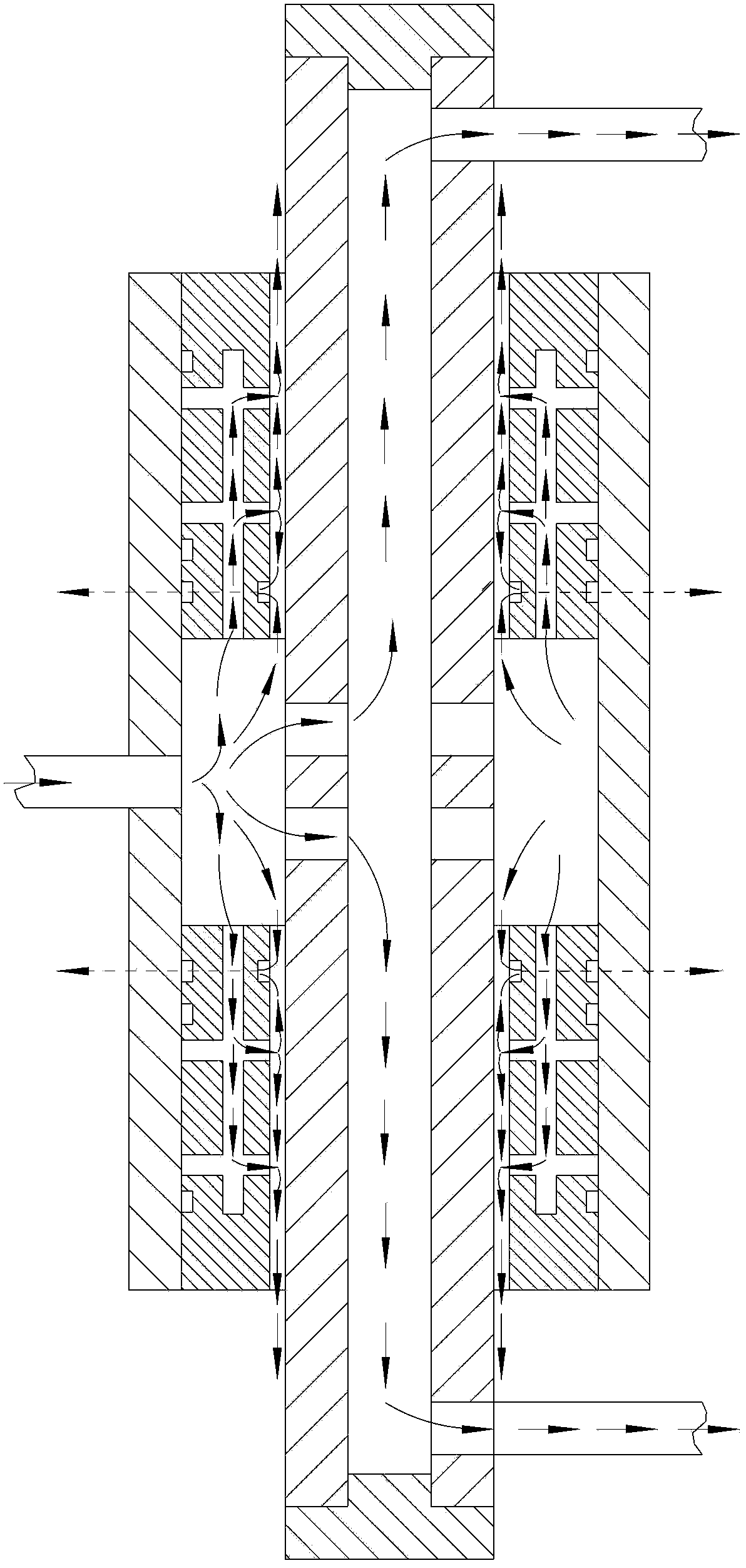 Rotary air supply device capable of supplying air in series