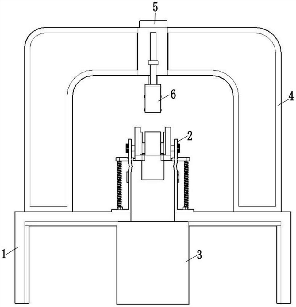 Engine thrust plate crimping equipment