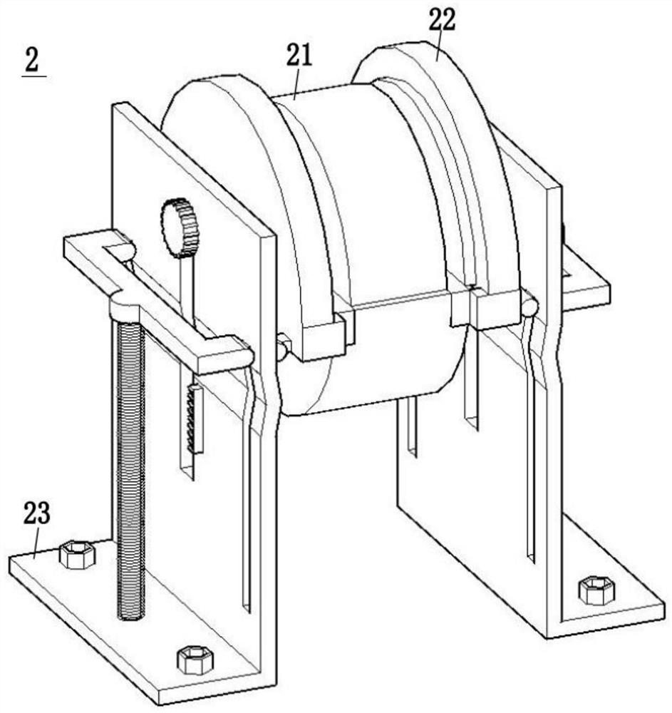 Engine thrust plate crimping equipment