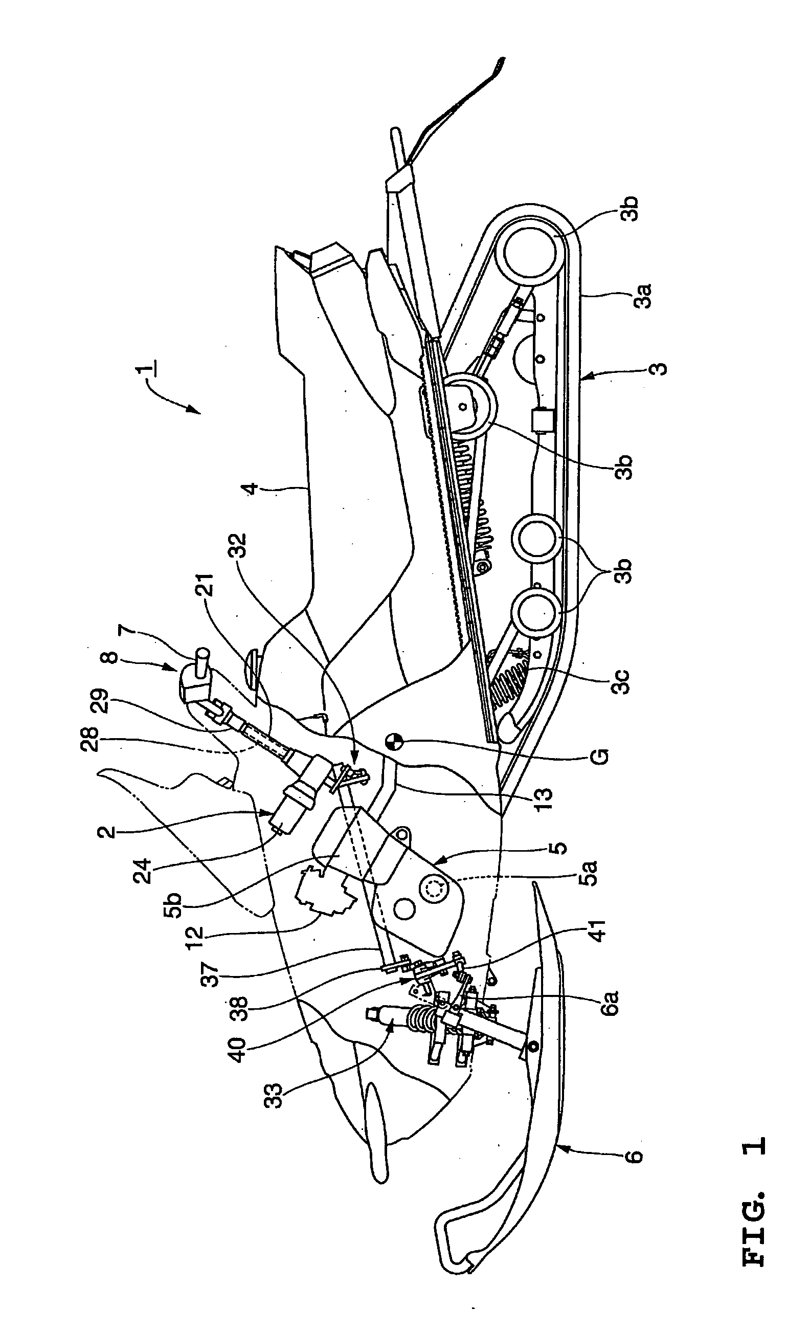 Snowmobile power steering system