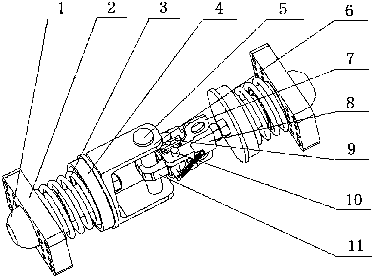 Automatic connection device for rail vehicles