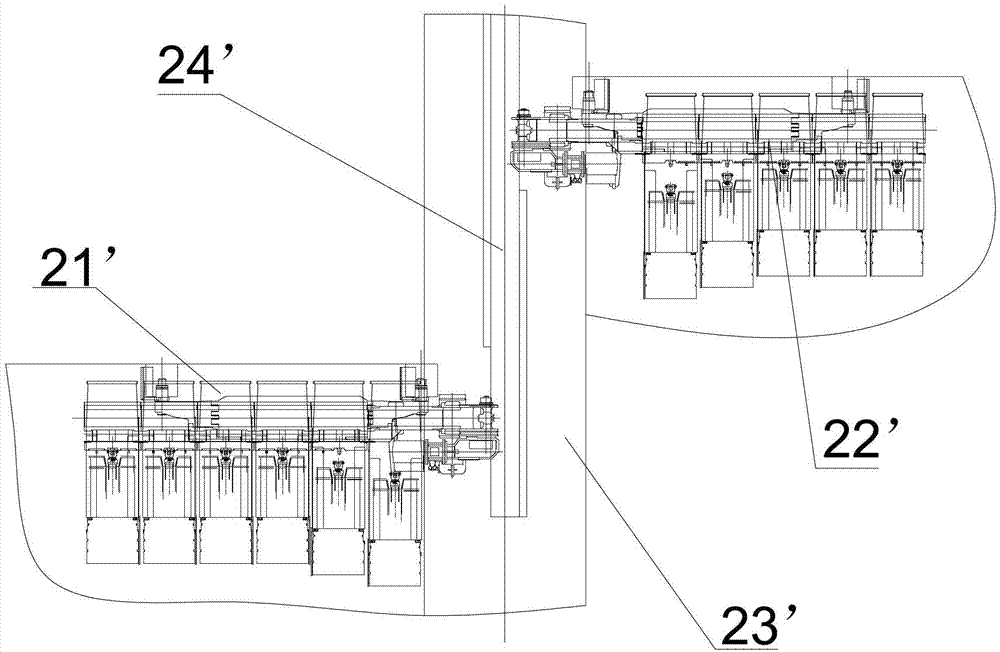 Transfer machine middle groove and transfer machine