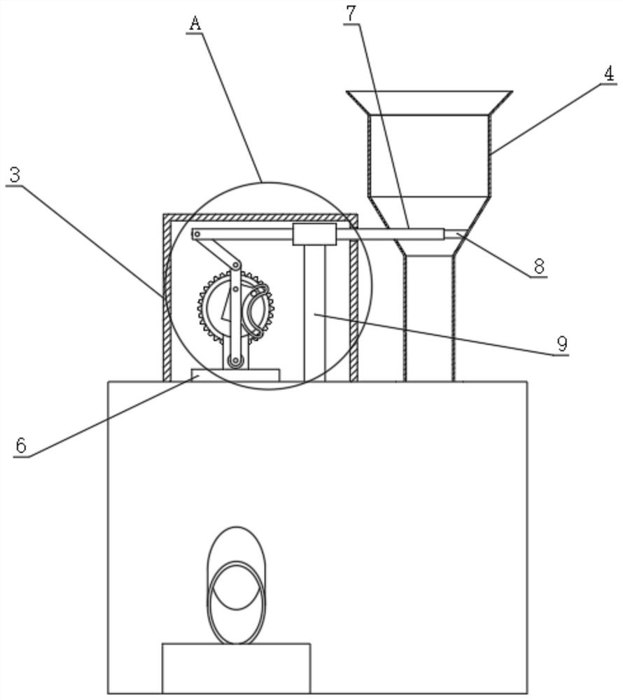 An automatic feeding and pounding machine